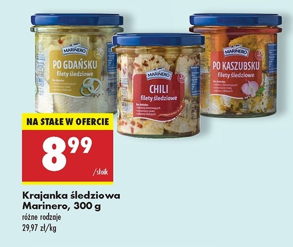 Filety śledziowe po gdańsku Marinero promocja w Biedronka