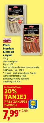 Kiełbaski Premium z szynki śląskie promocja w Lidl