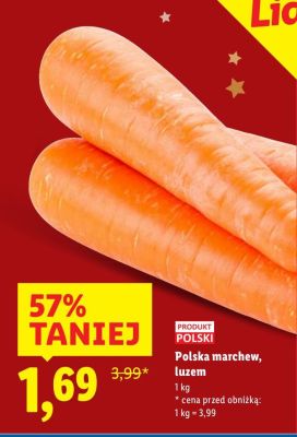 Marchew polska luzem promocja w Lidl