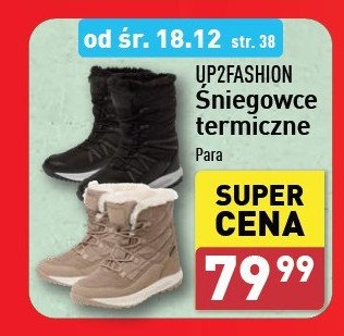 Śniegowce termiczne Up2fashion promocja w Aldi