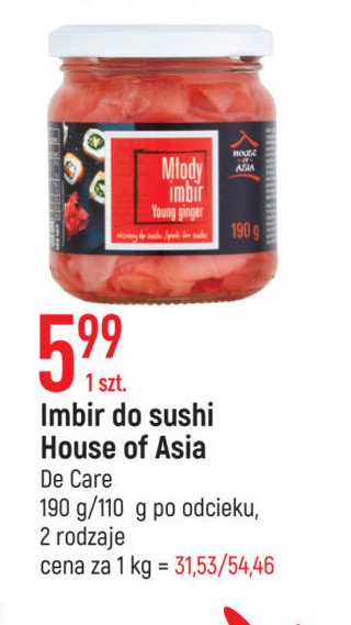Imbir do sushi biały House of asia promocja