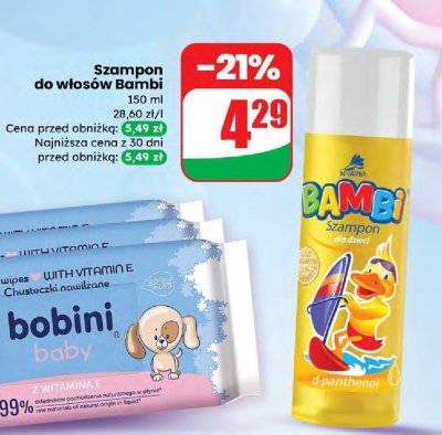 Szampon do włosów Bambi, 150 ml promocja w Dino
