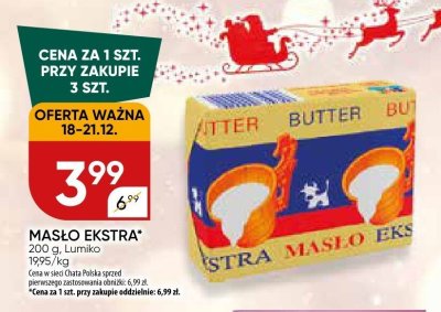 Masło EKSTRA Łumiko promocja