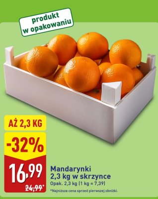 Mandarynki 2,3 kg w skrzynce Aldi promocja w Aldi