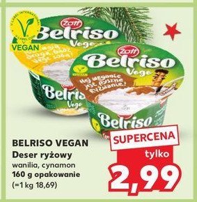 Ryż na mleku wanilia Zott belriso vege promocja w Kaufland