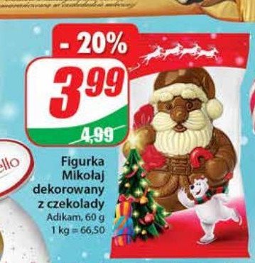 Mikołaj z czekolady Adikam promocja