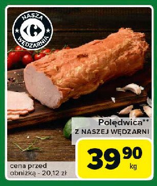 Polędwica wędzona parzona Nasza wędzarnia carrefour promocja w Carrefour Express