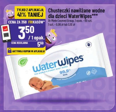 Chusteczki nawilżane wodne dla dzieci WaterWipes promocja w POLOmarket