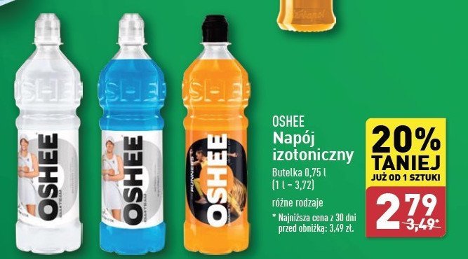 Napój izotoniczny pomarańczowy Oshee promocja