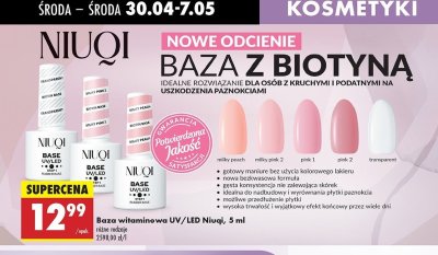 Baza uv/led milky pink Niuqi promocja