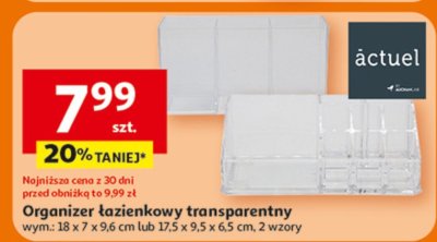 Organizer łazienkowy transparentny promocja w Auchan