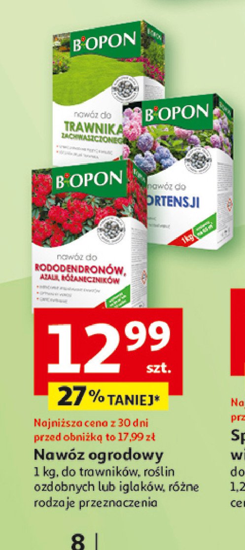 Nawóz do hortensji Biopon promocja w Auchan