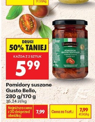 Pomidory suszone  promocja w Biedronka