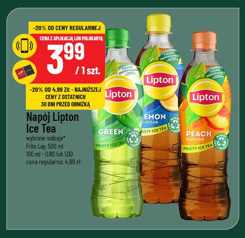 Herbata mrożona classic Lipton green ice tea Lipton ice tea promocja