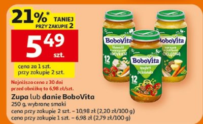 Zupa lub danie wybrane smaki BoboVita promocja w Auchan