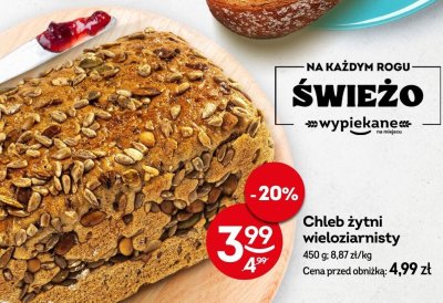Chleb żytni wieloziarnisty promocja w Żabka