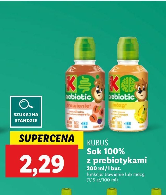 Sok trawienie Kubuś prebiotic promocja