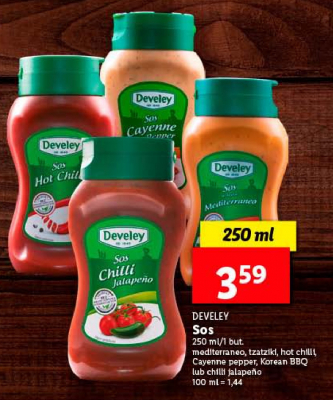 Sos sweet chilli ostry Develey promocja