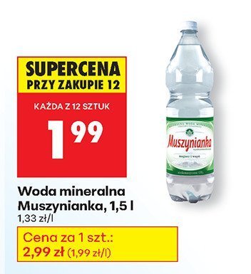 Woda mineralna gazowana Polaris promocja w Biedronka