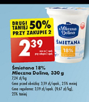 Śmietana 18 % Mleczna dolina promocja