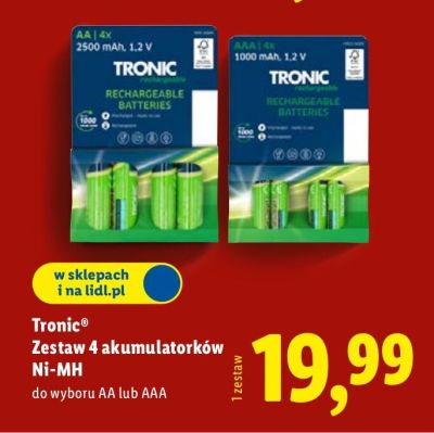 Zestaw 4 akumulatorów Ni-MH promocja w Lidl