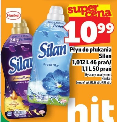 Płyn do płukania Silan 1,012 L 46 prań / 1,1 L 50 prań promocja w TOPAZ