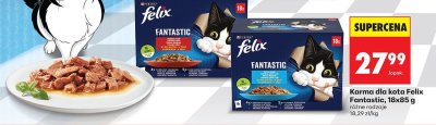 Karma dla kota Felix Fantastic, 18x85 g promocja w Biedronka