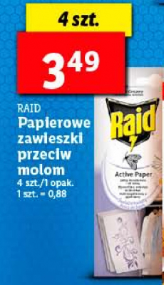 Zawieszka przeciw molom active paper Raid promocja