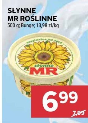 Słynne Mr Roślinne 500 g, Bunge 13,98 zł/kg promocja w Stokrotka