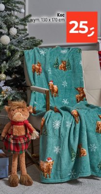 Koc wym. 130 x 170 cm promocja w Dealz