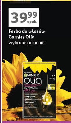 Farba do włosów ciemny brąz 4.0 Garnier olia promocja