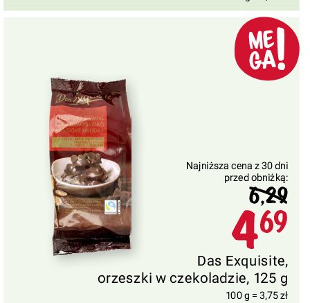 Orzeszki ziemne w czekoladzie Das exquisite promocja