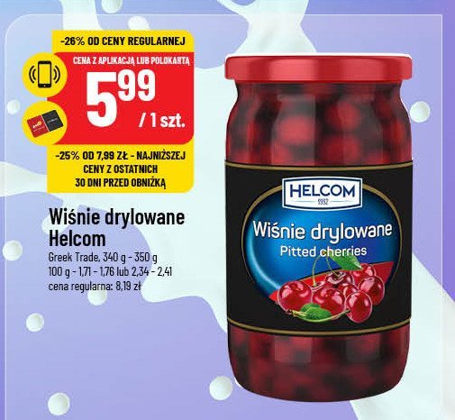 Wiśnie drylowane Helcom promocja w POLOmarket