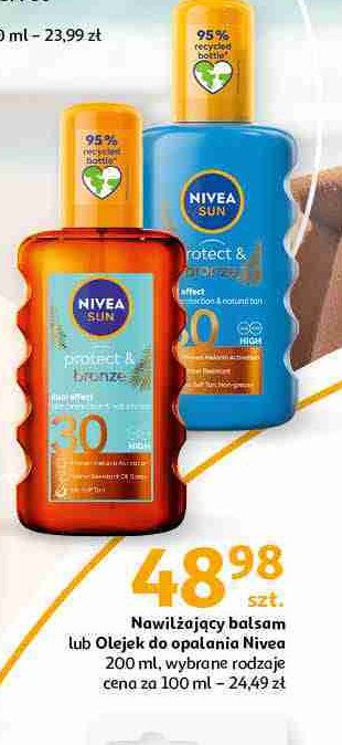 Balsam aktywuj膮cy opalenizn臋 spf 30 Nivea sun protect & bronze promocja