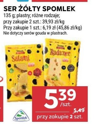 Ser żółty spomlek promocja w Stokrotka