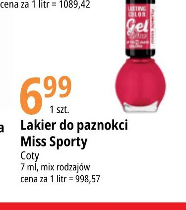 Lakier do paznokci 535 MISS SPORTY LASTING COLOUR promocja