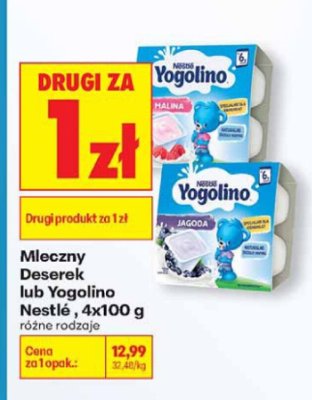 Mleczny Deserek lub Yogolino Nestle, 4x100 g promocja w Biedronka