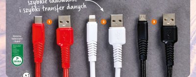 Kabel do telefonu USB-A/micro USB promocja w Biedronka