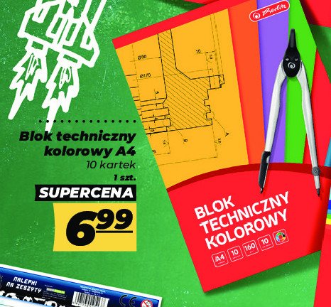 Blok techniczny a4 10 k kolorowy Herlitz promocja