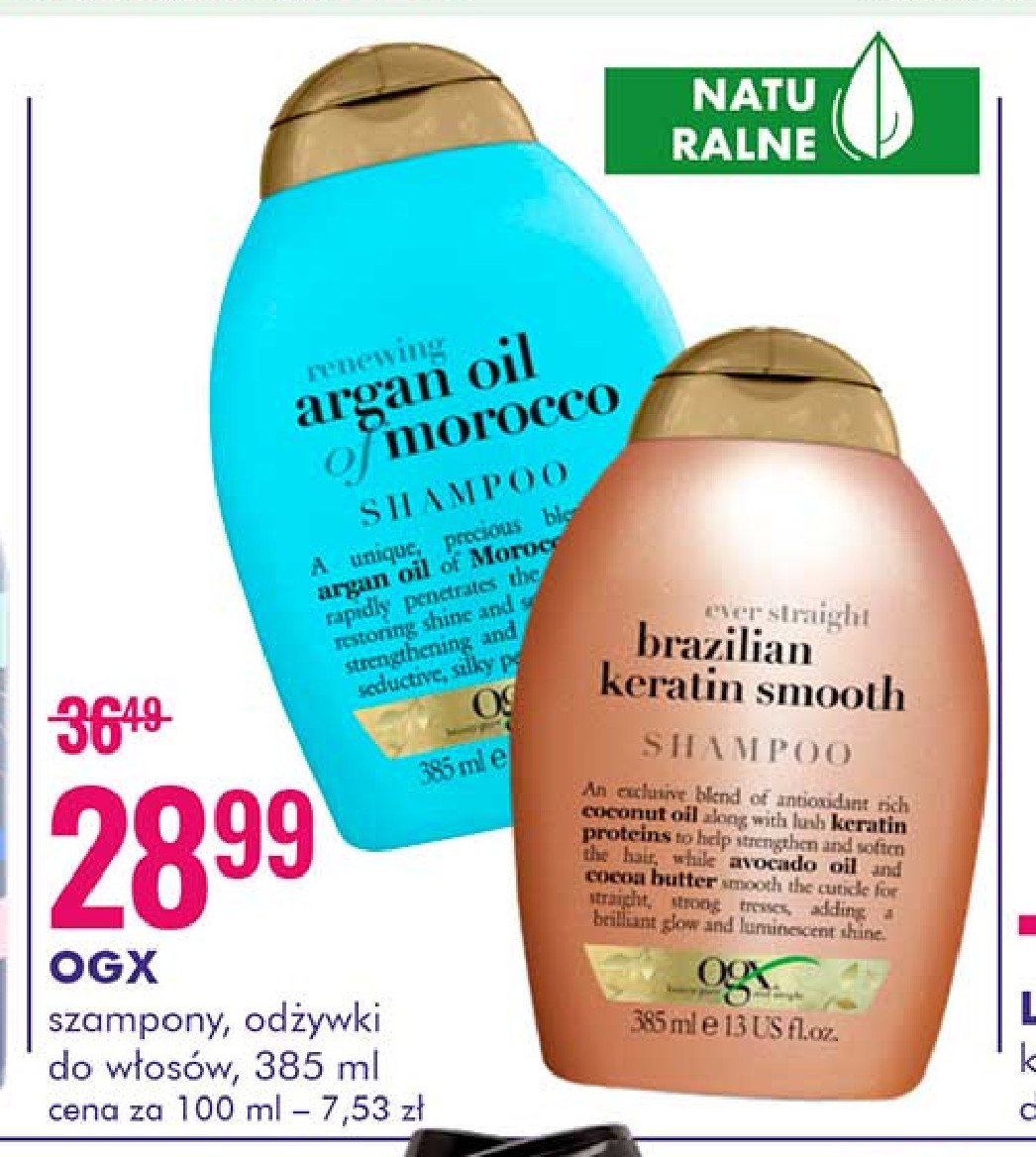 Odżywka do włosów Ogx renewing argan oil of marocco promocja