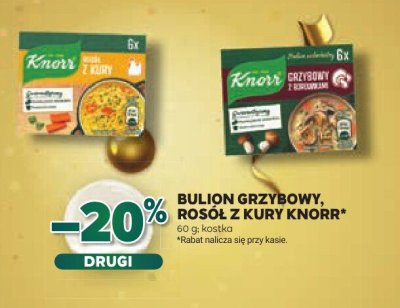 Bulion grzybowy Knorr promocja w Stokrotka