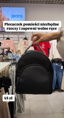 Plecaczek damski czarny promocja w Pepco