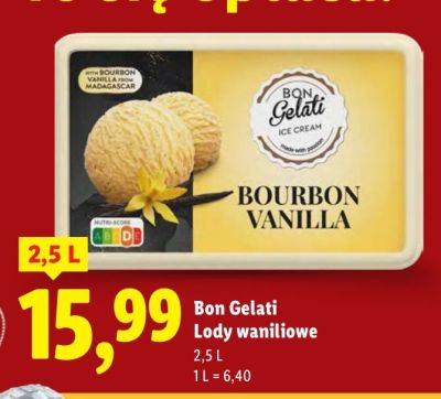 Lody waniliowe Bon Gelati promocja w Lidl