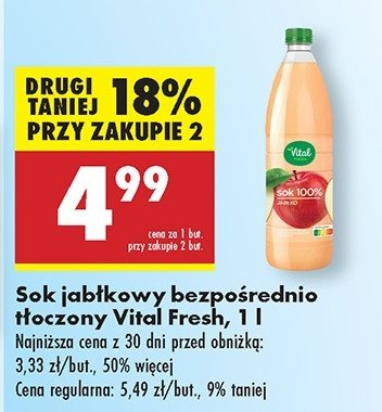 Sok jab艂kowy Vital fresh promocja