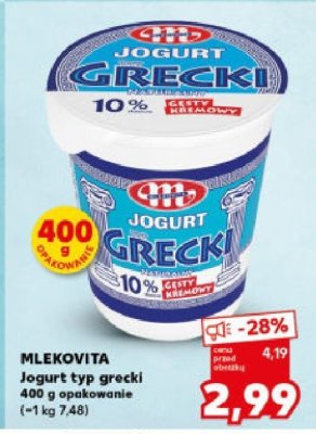 Jogurt typ grecki 10% promocja w Kaufland