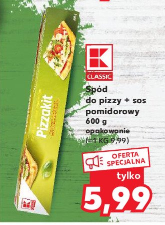 Spód do pizzy + sos pomidorowy K-classic promocja