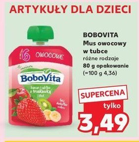 Mus jabłko truskawka banan kiwi Bobovita promocja