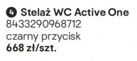 Stelaż WC Active One czarny przycisk promocja w Castorama