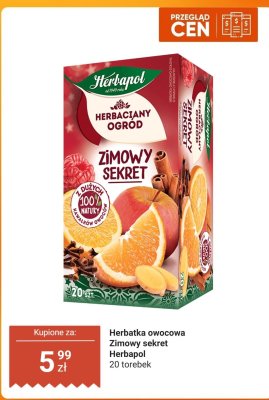 Herbata owocowa Zimowy sekret Herbapol promocja w Biedronka