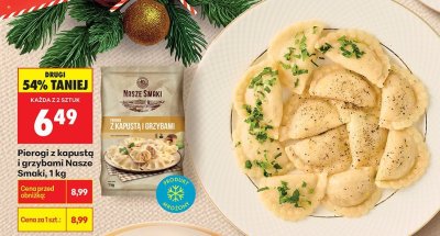 Pierogi z kapustą i grzybami promocja w Biedronka